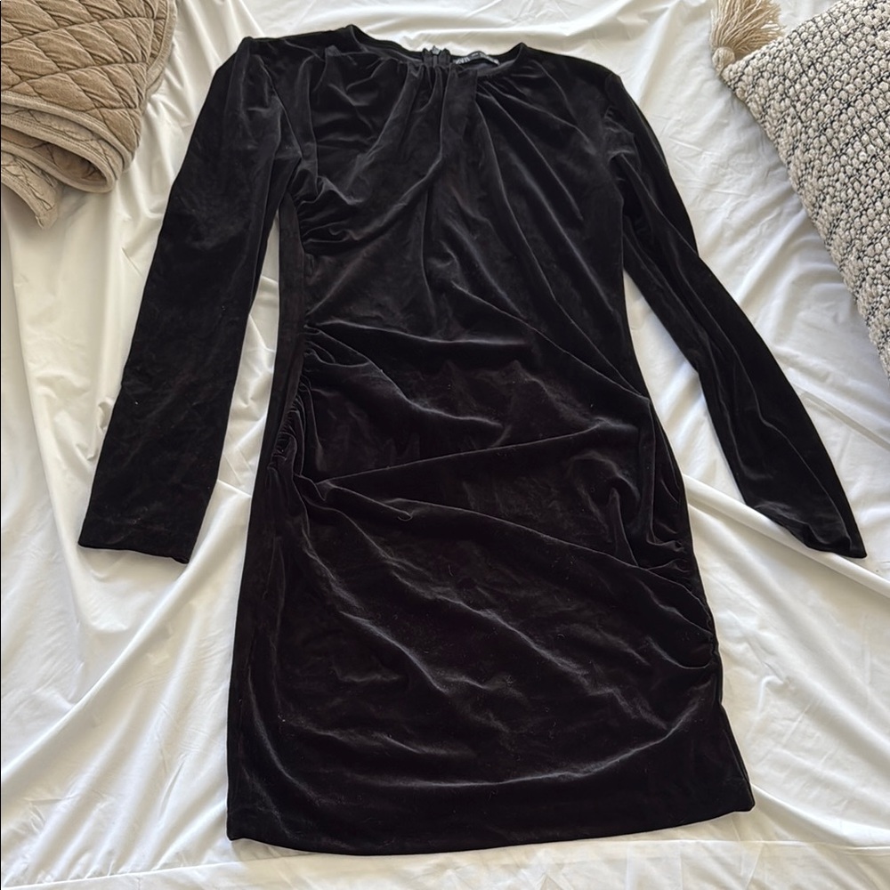 Elegant Black Velvet Dress